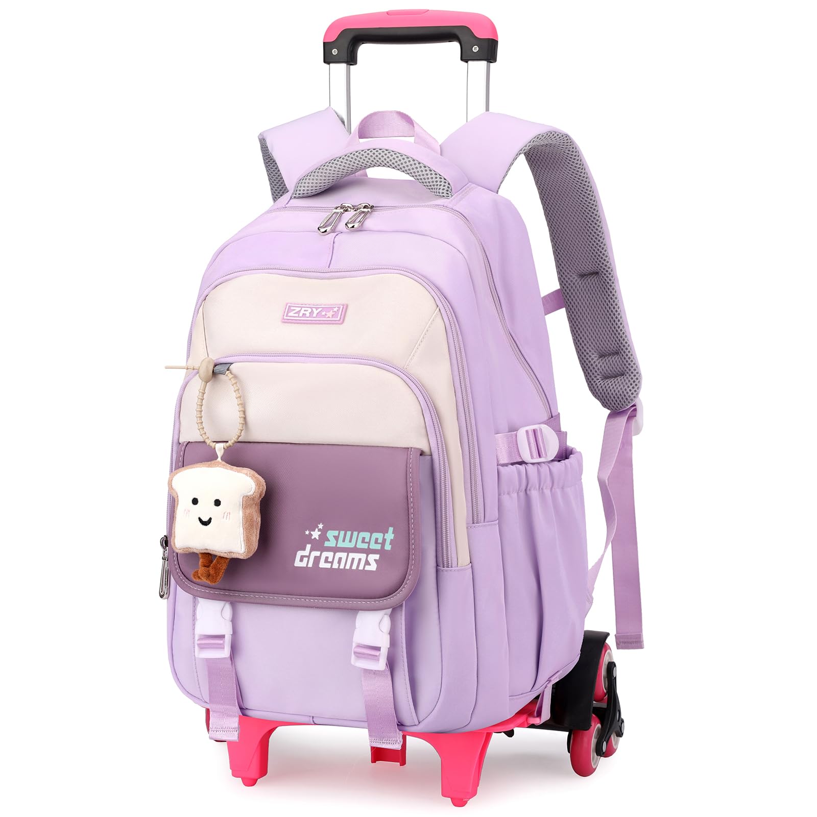 Amythe Schulrucksack Trolley für Mädchen, Teenager Rucksack, 36L, Lila