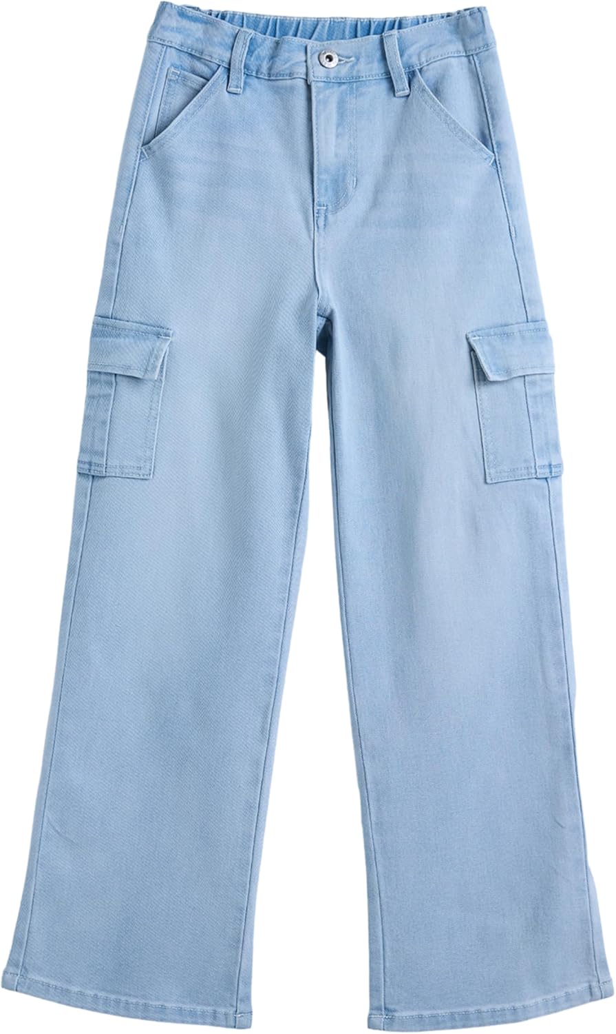 YMI Girls YMI Jeans Girls Wide Leg Skater Cargo Jeans, Gp252602 YMI Girls YMI Jeans Girls Wide Leg Skater Cargo Jeans, Gp252602