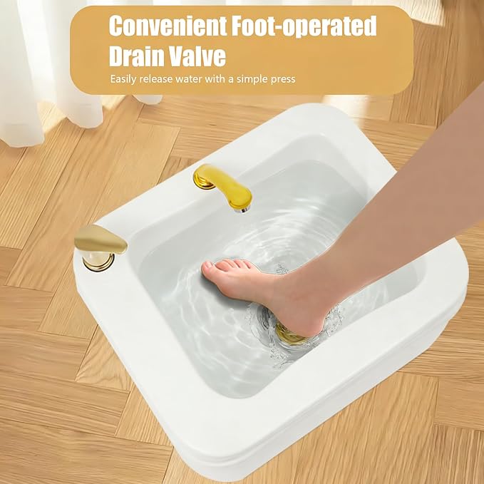 Spa de pies portátil acrílico con masaje y agua caliente y fría miniatura 3