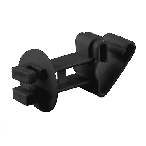 Aisladores para alambre eléctrico para cerca, 25 unidades, cómodo y extra largo, aislador de sujeción de poste en T a presión para 2 pulgadas,