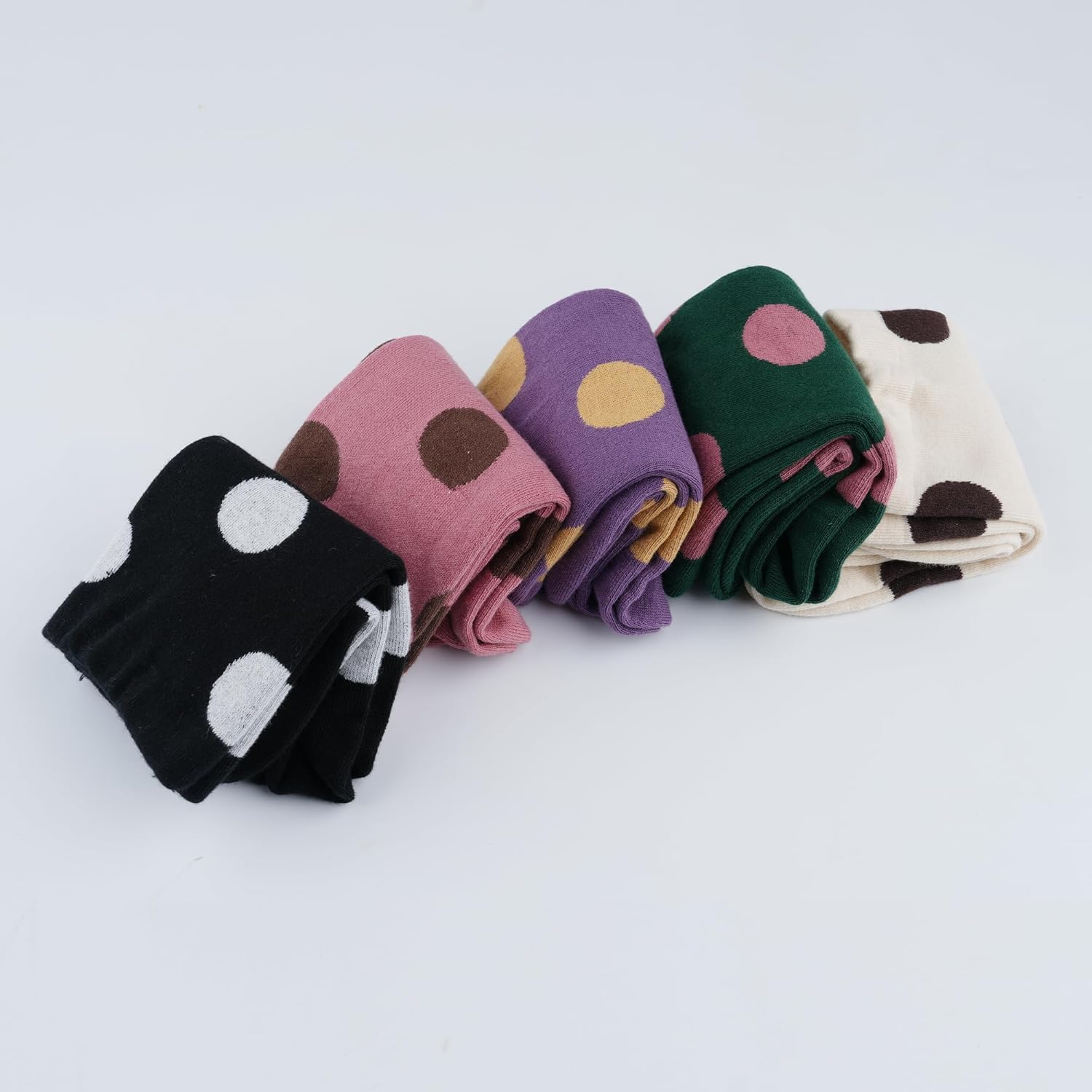 Kikiya Women's Cotton Socks - Cute Floral Polka Dot Striped Heart Solid Ruffle Pattern Design - Ladies Girls Socks Size 6-8 - Image 7