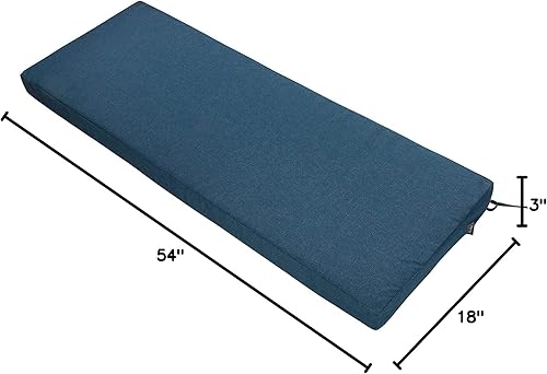 Miniatura 125 de FUNHOME Funda de cojín de banco para exteriores de 42 x 18 x 3 pulgadas, funda impermeable con cremallera y lazos, funda resistente a la Medalla