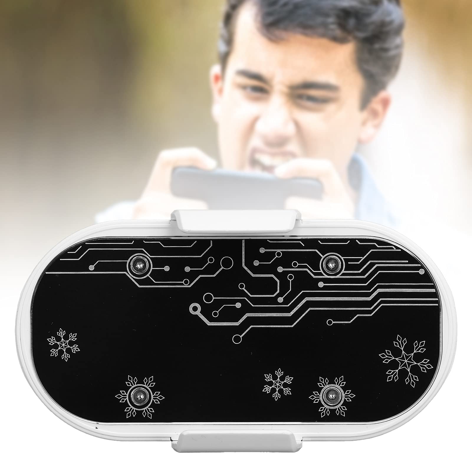 Enfriador de teléfono móvil, enfriador de semiconductor de teléfono, disipador de calor portátil para juegos, para teléfonos de 4.5 a 7 pulgadas(blanco)