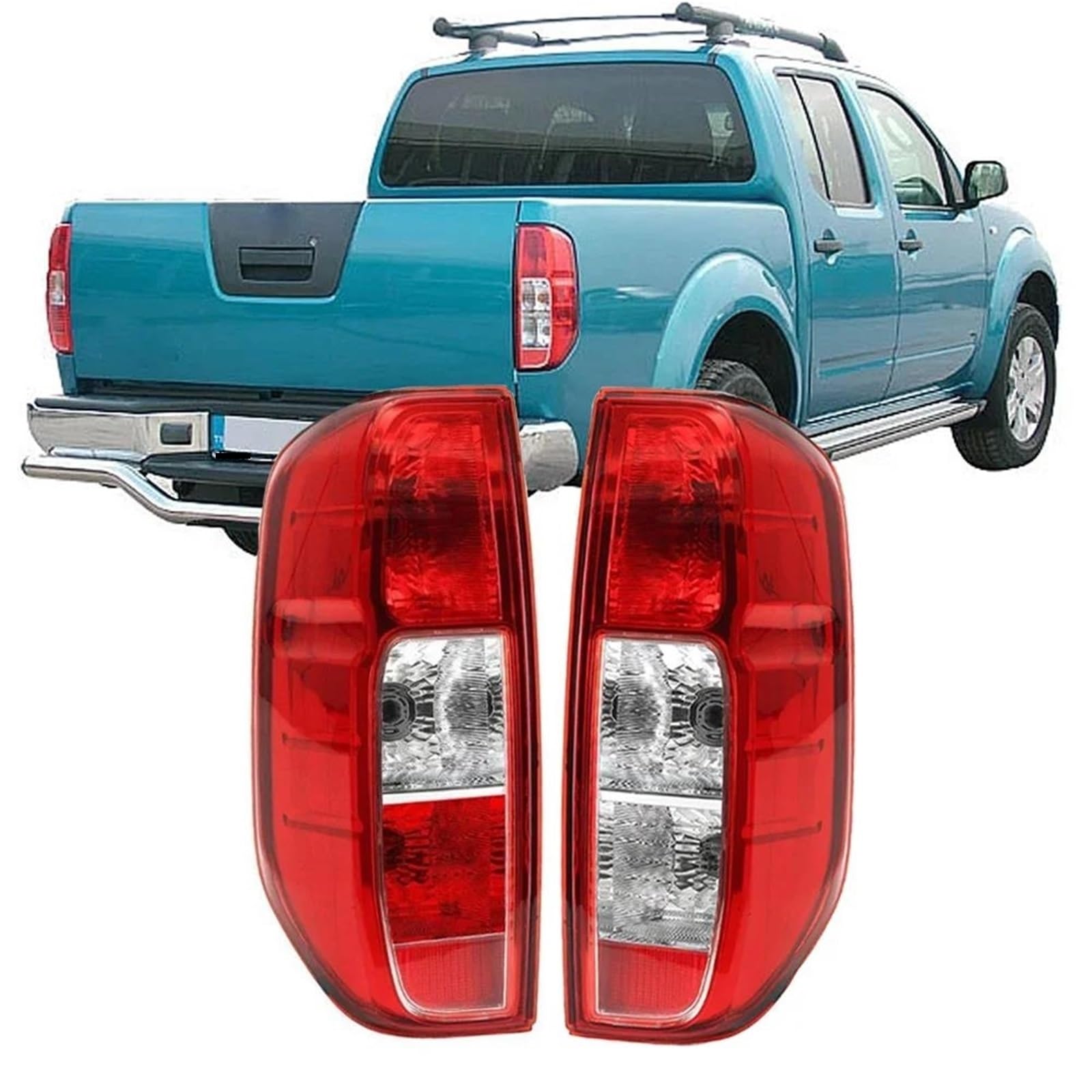Fanali Posteriori 1 pz Gruppo fanale Posteriore per Nissan Navara D40 2005-2015 Fanale Posteriore di Segnalazione Luce retromarcia 26555eb38a Ni2800170 (Bianco Sinistro)