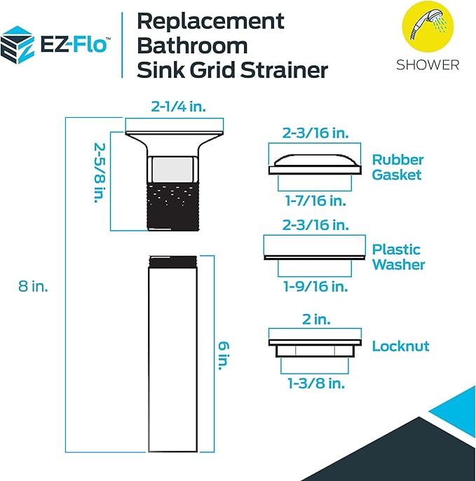 Colador de rejilla para lavabo 1.25x8 pulg cromado Eastman miniatura 2