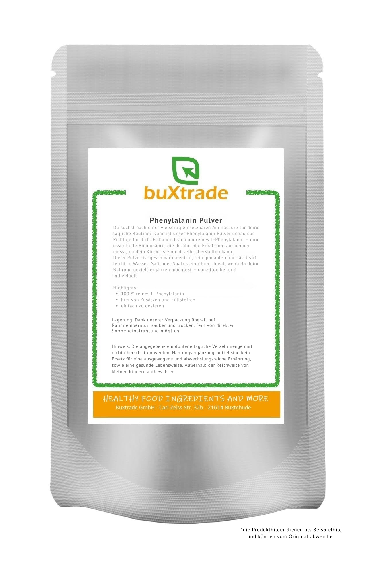 2 kg | Phenylalanin Pulver | Nahrungsergänzungsmittel | Pulver | Phenylalanin | Aminosäure | Buxtrade