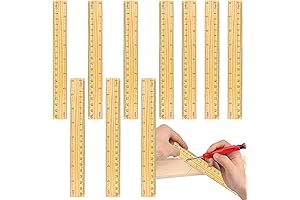 10 Pack Wooden Ruler: Precision Measuring with Inches and Centimeters