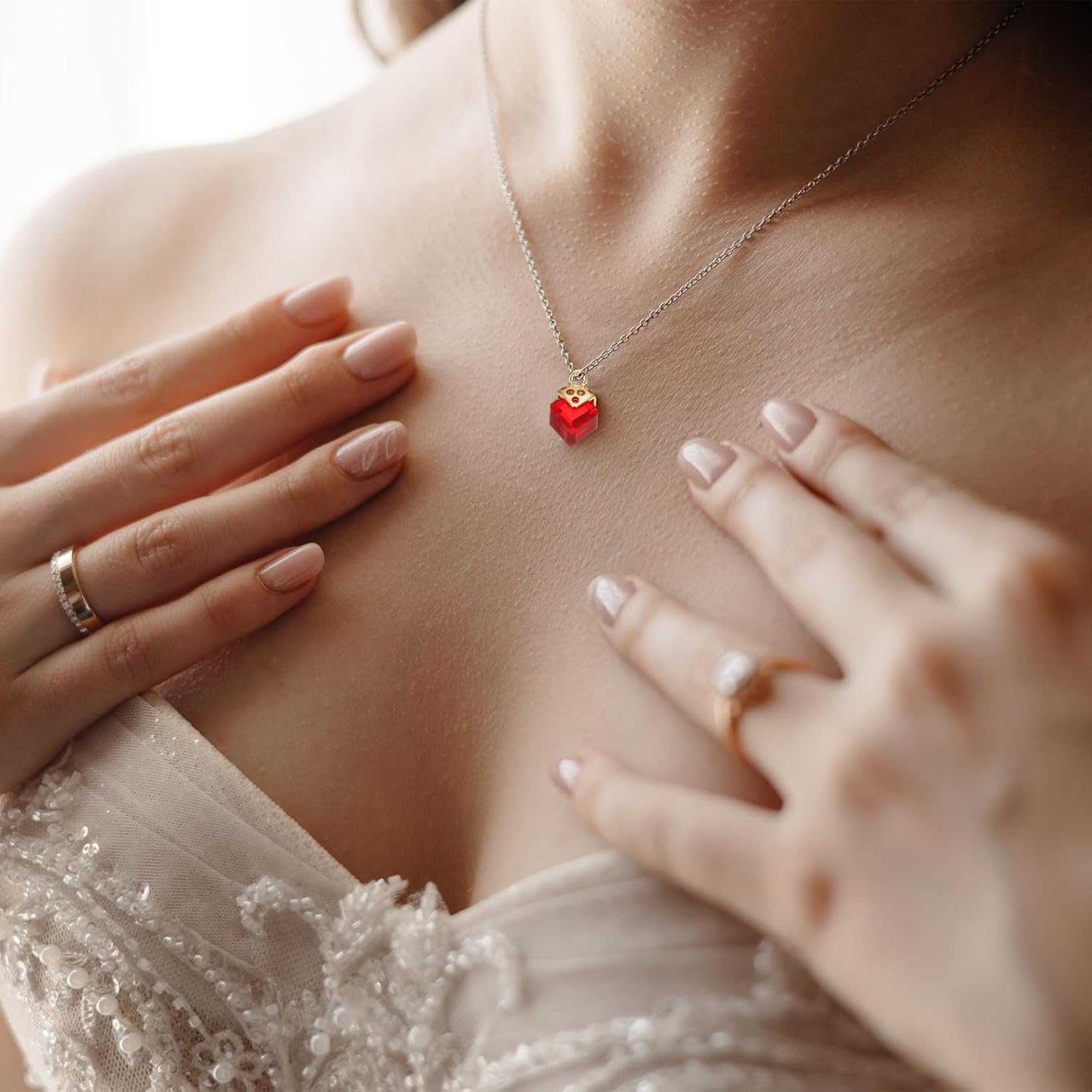 uxcell 40 Pcs Rhinestone Charm Cubic Zirconia Square Crystal Rhinestones Pendants Craft Supplies for Jewelry Making Bracelet Necklace Earring Pendant DIY Accessories - Image 5