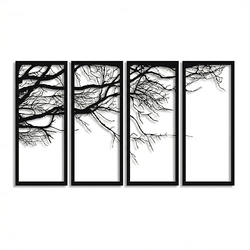 DEKADRON Metal Wall Art - Tree of Life 4 Pieces,