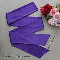 Vista 95 de obmwang Cinturón de satén de boda para ocasiones especiales, faja nupcial de 4 pulgadas de ancho, doble cara