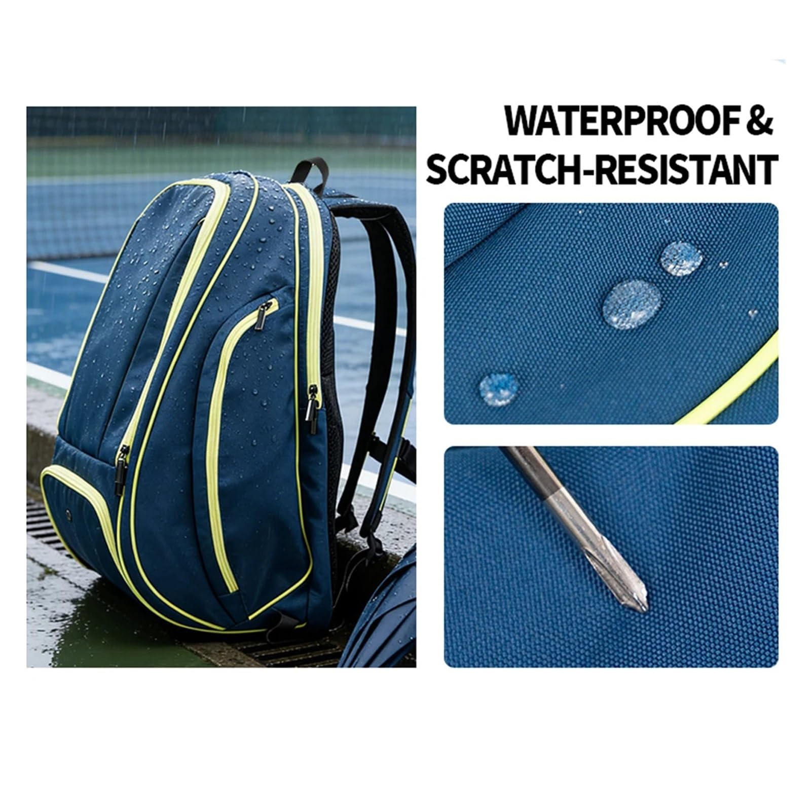 Raquetero Tenis Raquetas De Tenis Bolsa Mochila Bádminton Padel Raqueta Squash