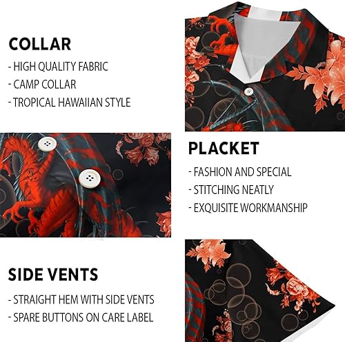 Miniatura 5 de Camisa hawaiana de verano tropical Aloha con botones, manga corta, regalo de cumpleaños para hombres y mujeres