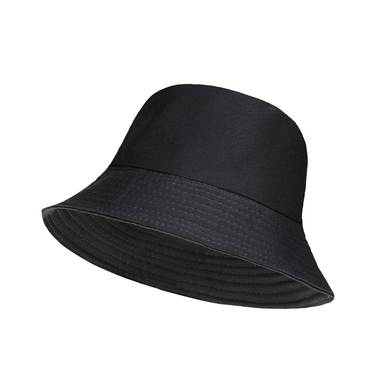 Mad Ink Unisex Fisherman Summer Festival Union Jack UK Flag Cotton Bucket Hat (One Size, Black)