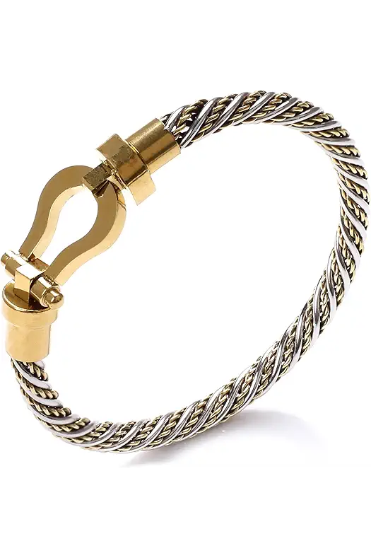 AZR Cable Bracelets Twisted Wire Bangles for Women...