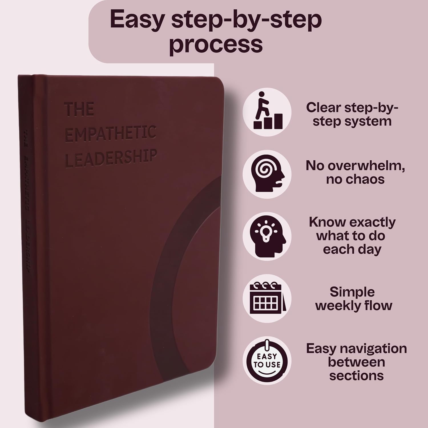 The Empathetic Leadership Guide Journal - 5 Week Mindful Daily Self Reflection Journal with Prompts for Purposeful Leadership Skills, Motivation and Strategic Mastery - with Productivity App