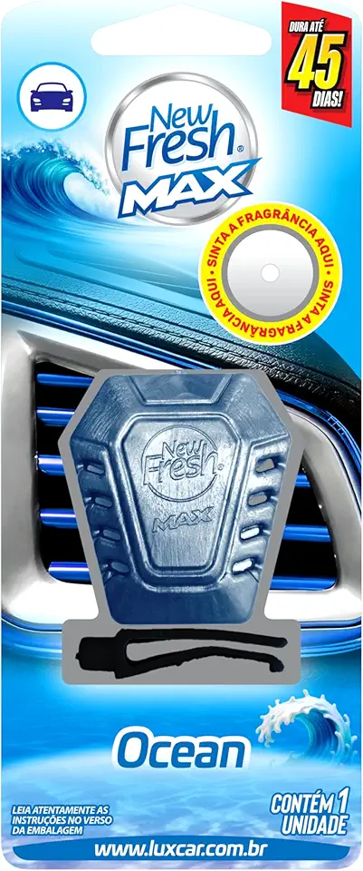 Luxcar New Fresh Max Ocean – Aromatizante Automotivo para Saída de Ar