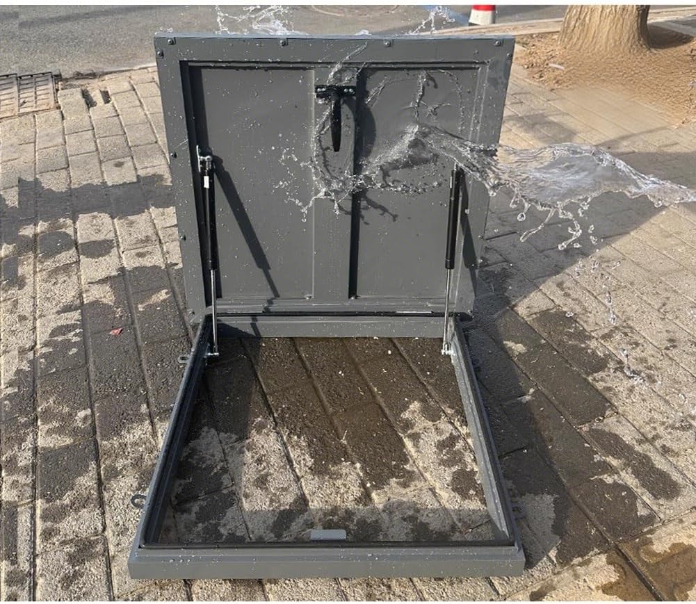 Galvanized Steel Roof Access Hatch, Secure Ceiling Entry Door with Handle & Gas Strut, Durable Maintenance Cover for Easy Roof Access & Safety