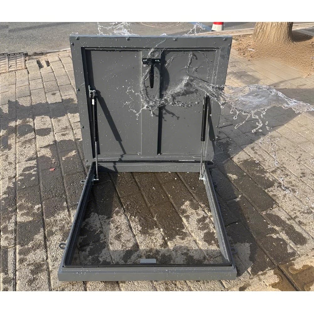 Botola Di Accesso Al Tetto In Acciaio, Cortile Ingresso A Soffitto Copertura Antipioggia Porta Di Sicurezza Zincata, Tetto Esterno Botola Di Manutenzione(75x95cm)