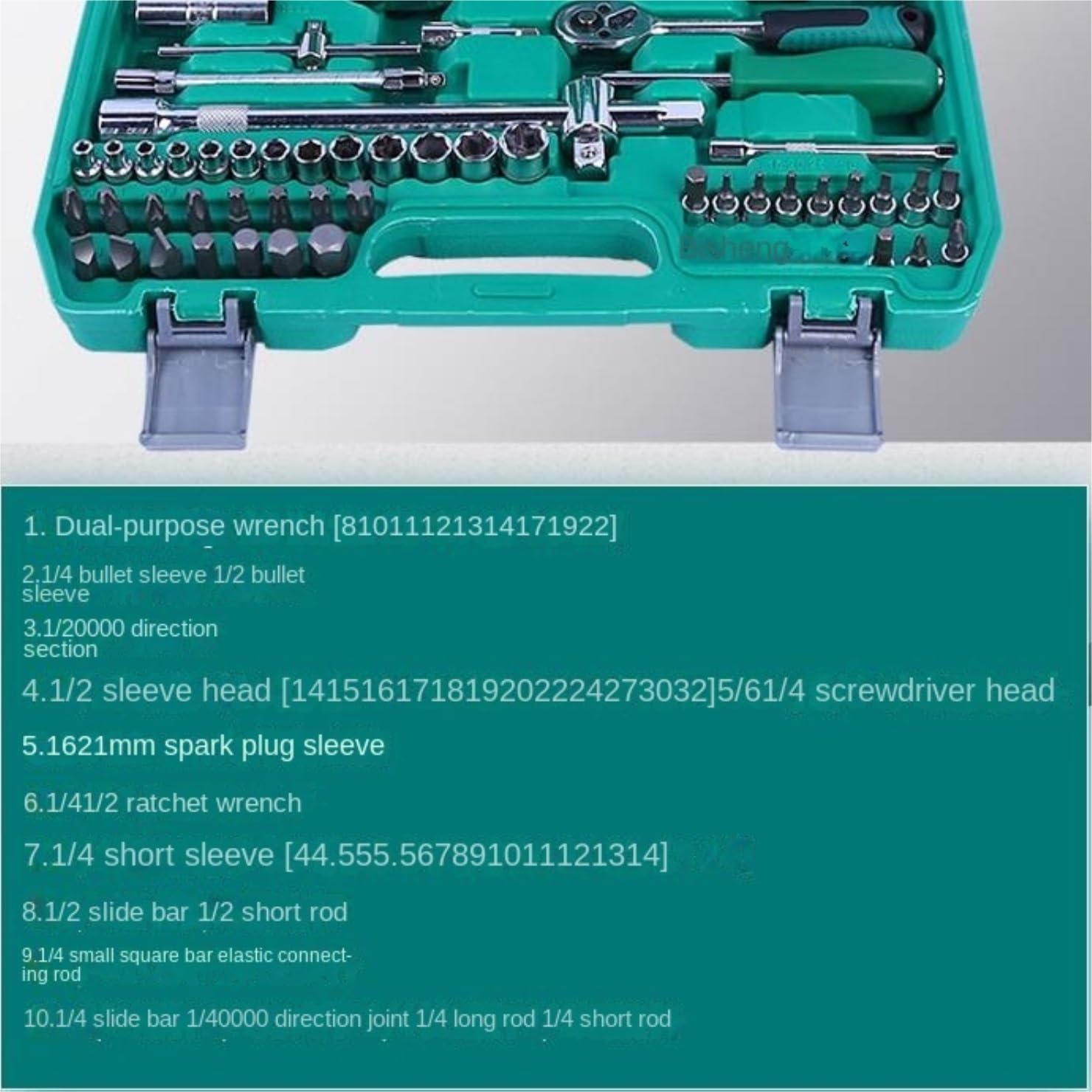 Attrezzi Meccanici Riparazione Automatica Set di Chiavi A Cricchetto per Utensili Domestici da 82 Pezzi per Riparazioni Auto in Negozio per Casa(A)