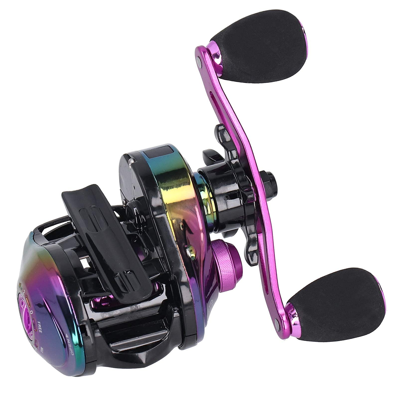 Moulinet de pêche baitcaster Reel 12 Vitesses Frein magnétique Baitcast Moulinet de pêche Rapport de Vitesse 8 . 1 : 1 Moulinet avec roulement en Acier Haspar