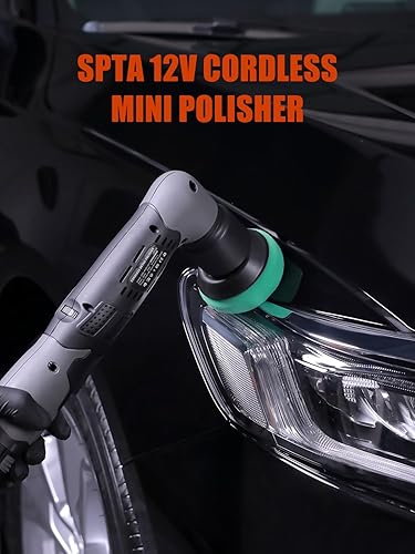 Miniatura 9 de SPTA Pulidora de Coche Inalámbrica Mini 12V Eliminadora de Arañazos Pulidora de Coche RO/DA Pulidora Inalámbrica con Almohadilla de Pulido
