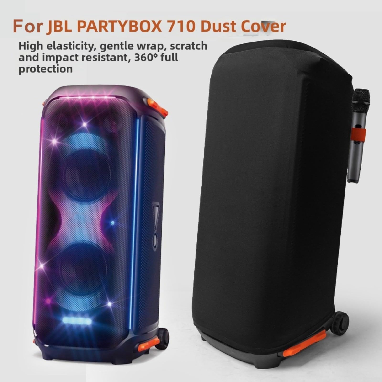 Schutzhülle für Jbl für Partybox 710/720, wasserdicht, staubdicht, für den Außenbereich, hohe Elastizität, Stoff, wetterbeständig, tragbares Audio-Zubehör