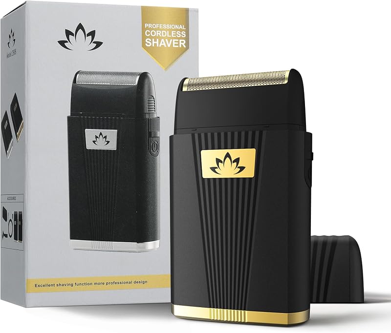 Barbeador elétrico de lâminas de corte Dumite 2909, sem fio, recarregável, com visor LED