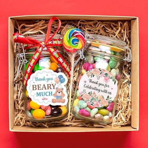 Miniatura 5 de Calcomanías florales de agradecimiento de 2.4 pulgadas, calcomanías de agradecimiento de flores, etiqueta de fiesta de cumpleaños (80 unidades)