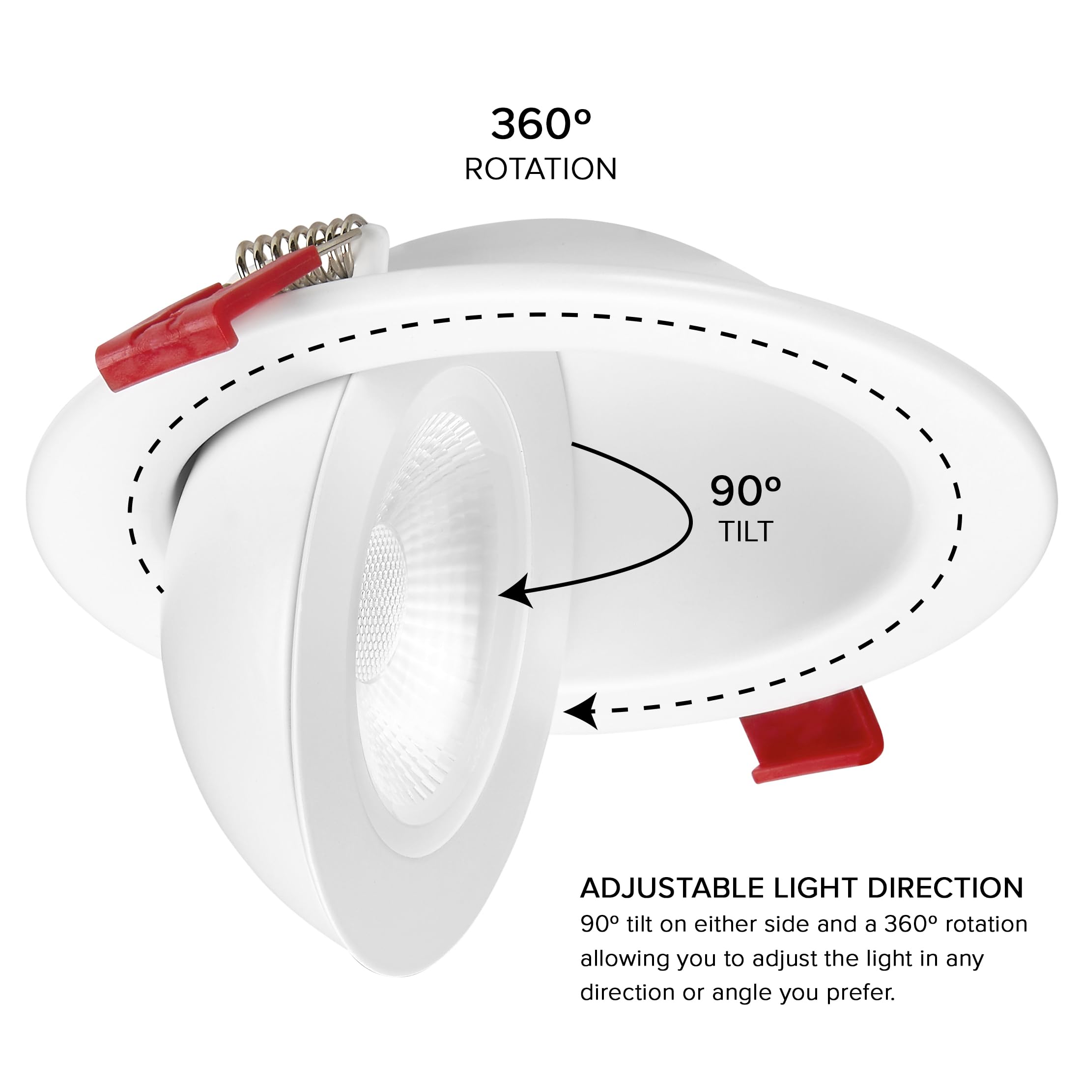 Ultra-Thin LED Gimbal Downlight - 900 Lumens, 5CCT -8 Ultra-Thin LED Gimbal Downlight - 900 Lumens, 5CCT -8