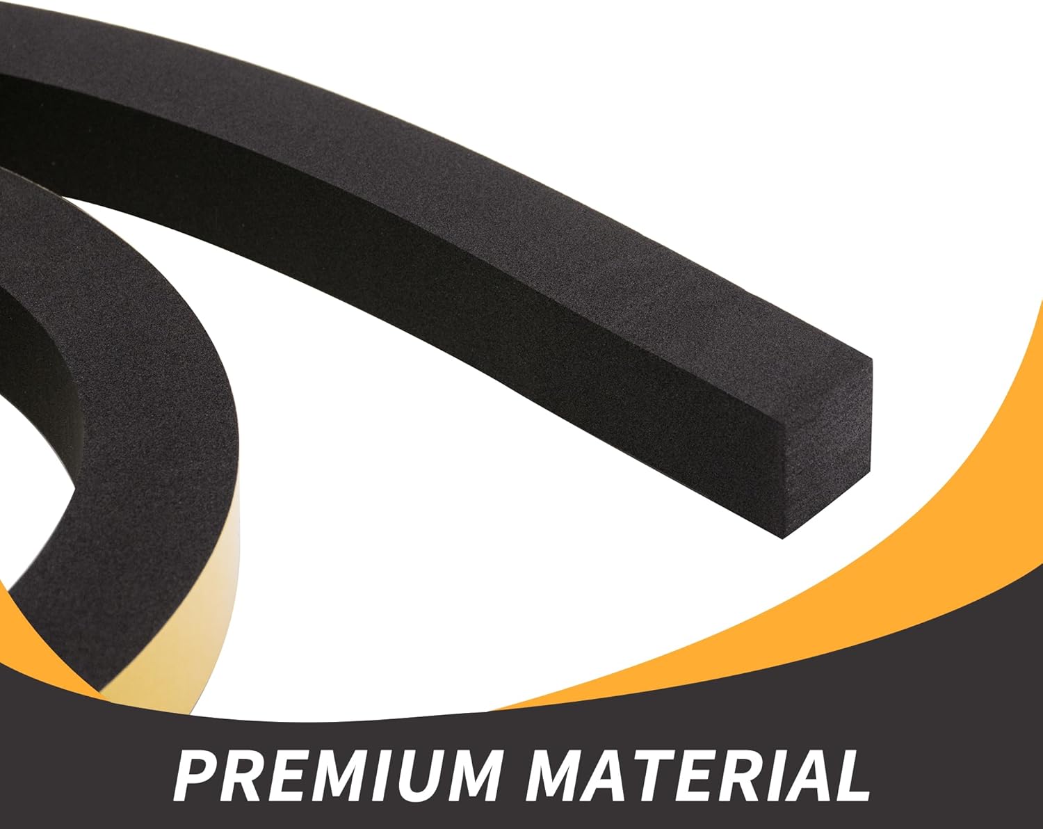 1 Inch Thick Rubber Foam Tape, Thick Adhesive Sponge Weather Stripping for Insulation, Weatherstrip, Door Seal, Gap Blocker (1" Width x 6.5" Length)