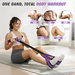 Upgraded Pedal Resistance Band with Handles, Foot Pedal Resistance Bands for Women, Core Abs Leg Training, Exercise Bands for Full Body Workout Fitness, Home Gym Equipment, Pilates & Physical Therapy