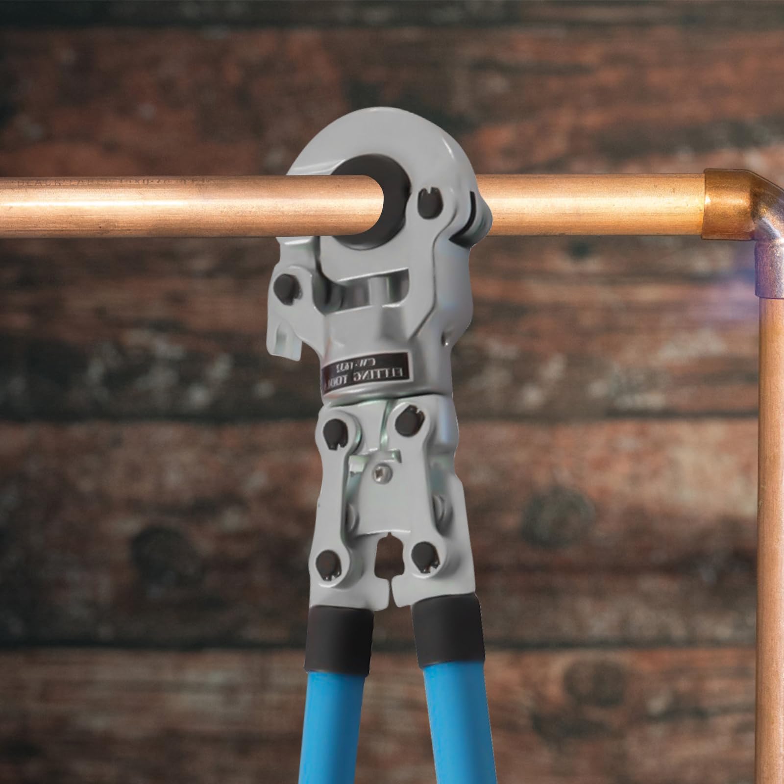 PEX 6T pinza crimpatrice strumento crimpatura multistrato con 9 matrici, pinza idraulica manuale 360°, per impianto idraulico riscaldamento cantiere, CW-1632, scatola di trasporto
