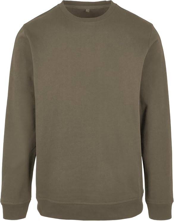 Build Your Brand Mens Bb003-basic CrewneckSweatshirt