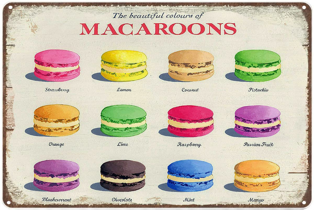 Macaroons Vintage Metal Sign Plaques Man Cave Bar Bar Home Garage Shed Metal Tin Sign Funny Wall Art Bathroom Home Decor Funny Toilet Metal Sign 12x8inch
