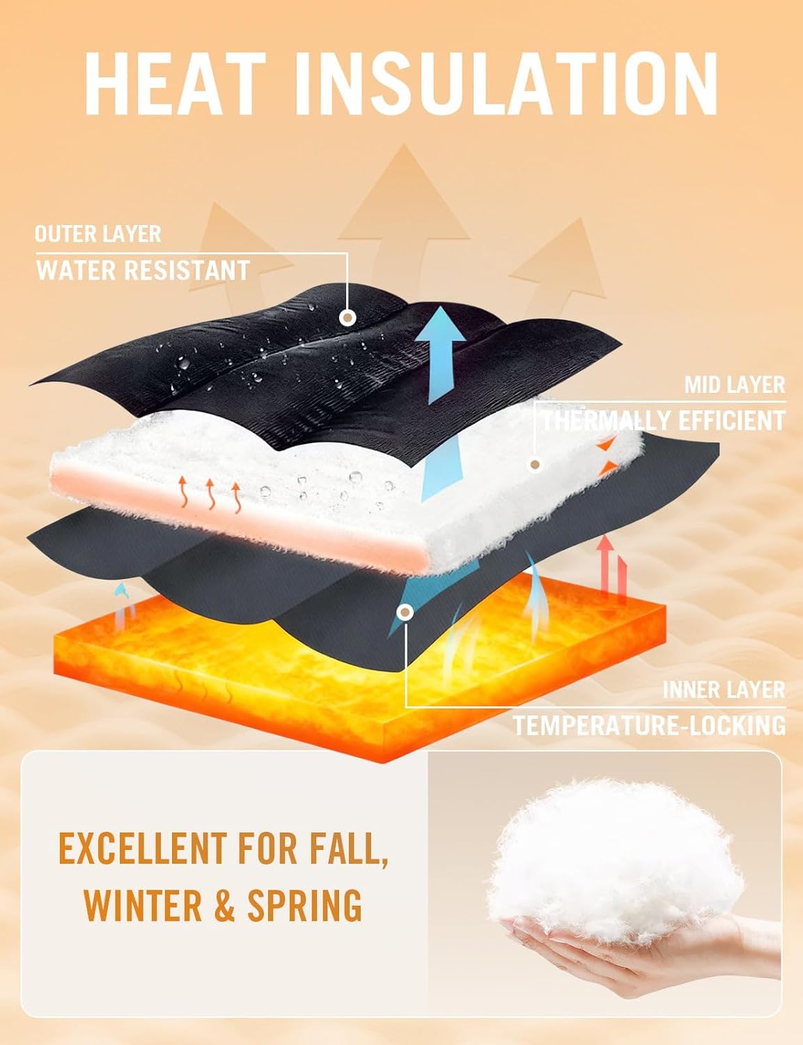 baleaf Women's Lightweight Warm Puffer Vest Running Winter Hybrid Sleeveless Quilted Water Resistant Jacket - Image 5