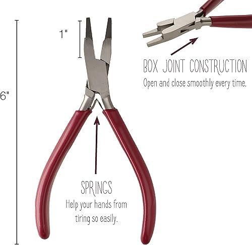 Miniatura 3 de The Beadsmith WrapMaker Alicates  Herramienta de fabricación de joyas de 6 pulgadas (5.984 in) con cabeza de acero pulido, agarre cómodo de PVC y