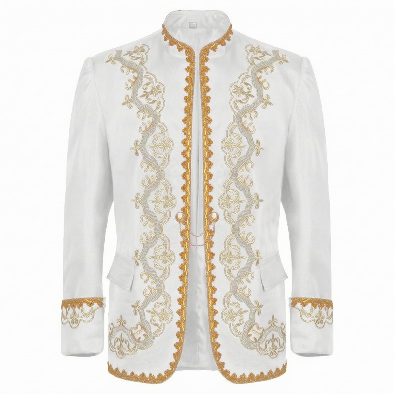Sharplace Cqueta con Frente Abierto Elegante | Hombros Estructurados, Cqueta Formal, Elegante, Ropa, para Cosplay, Escena, Cosplayers, Actores, XXL