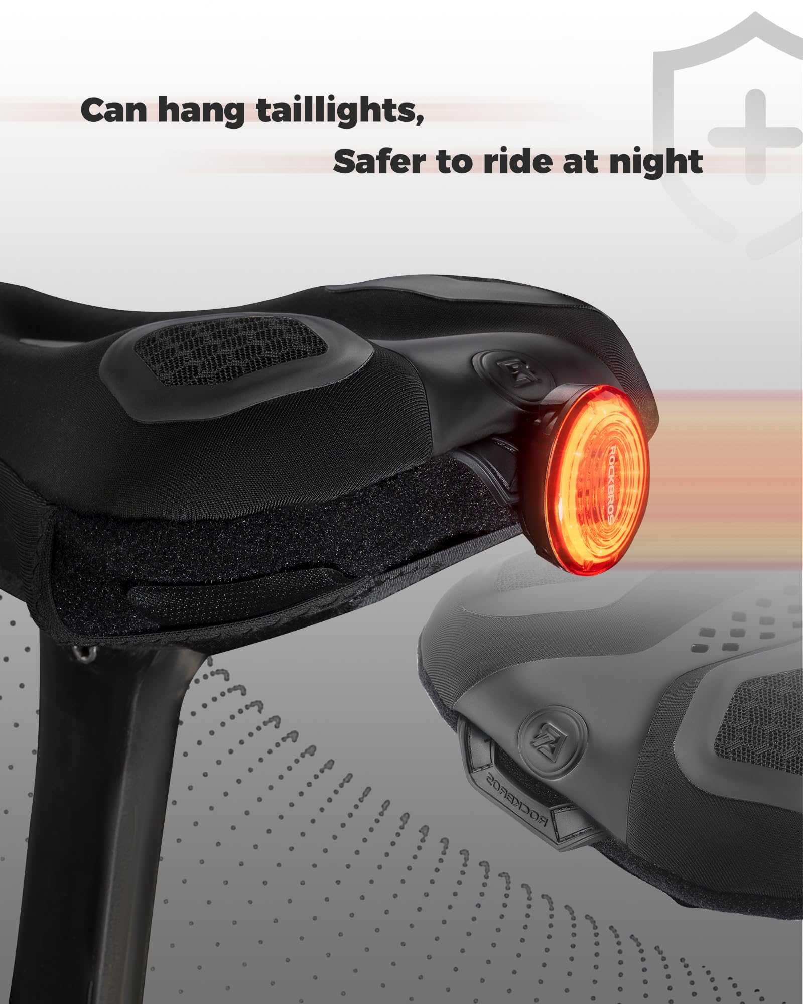 ROCKBROS Coprisella Bici Morbido, Coprisella Bici Gel, Copri Sella Bici Traspirante con Cuscino Memory Foam, Copri Sellino Adatta a MTB, Bici da Corsa, City Bike con Copertura Impermeabile, Nero