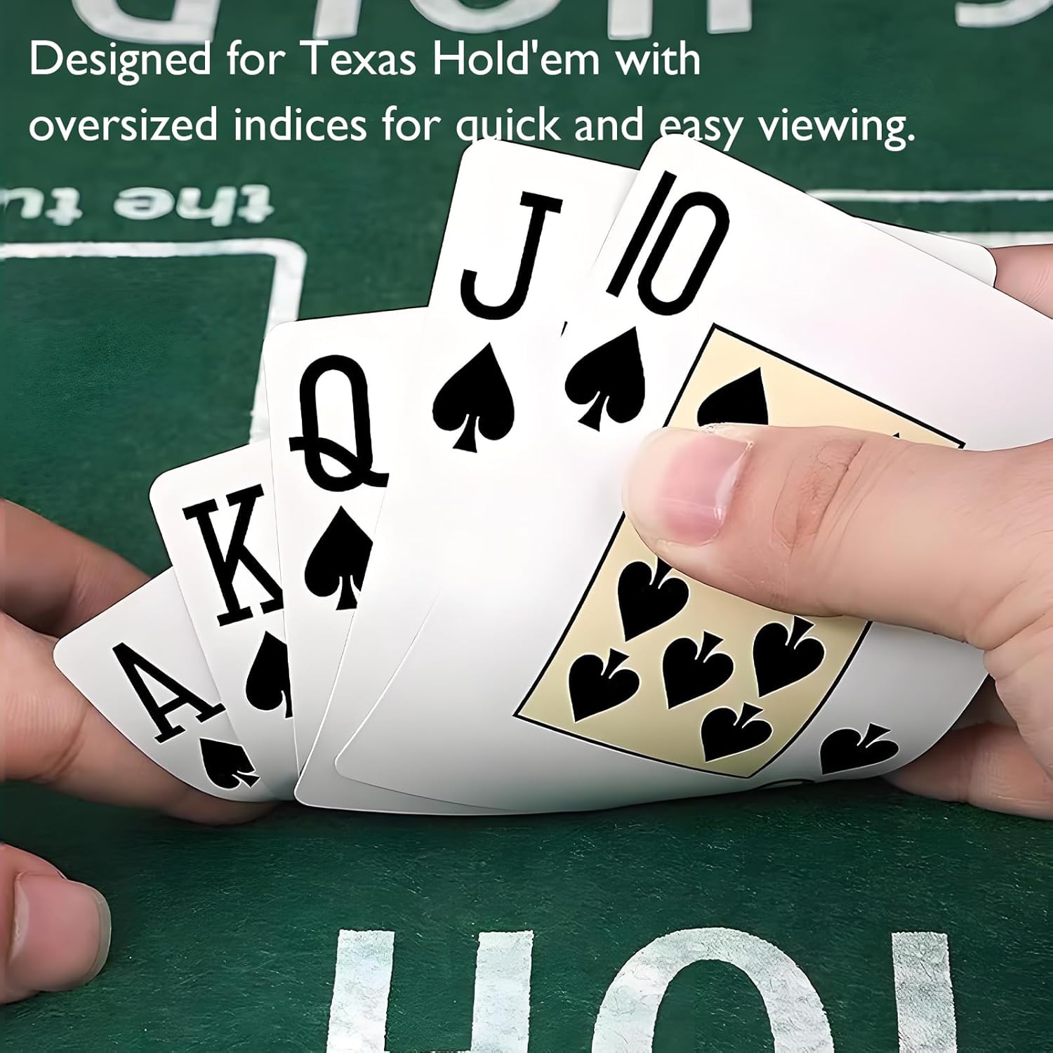 KEAIDUO Professional Waterproof Playing Cards Plastic 100% | Texas Holdem Poker Cards | 54pcs Including 2 Jokers | Jumbo Index | Super Casino Quality (Blue)