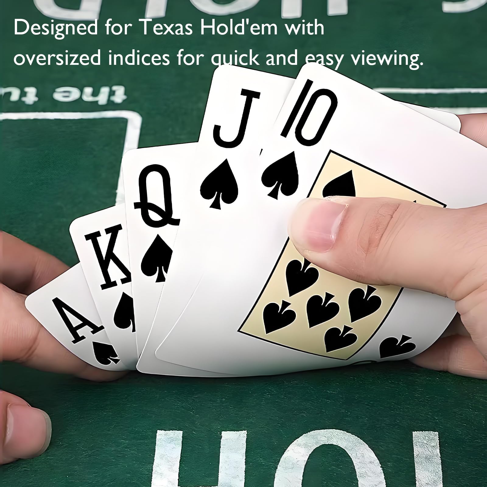 KEAIDUO Waterproof Playing Cards 100% Plastic, Professional Poker Cards for Texas Holdem Red Backs, 6.3 x 8.7 cm - Image 4