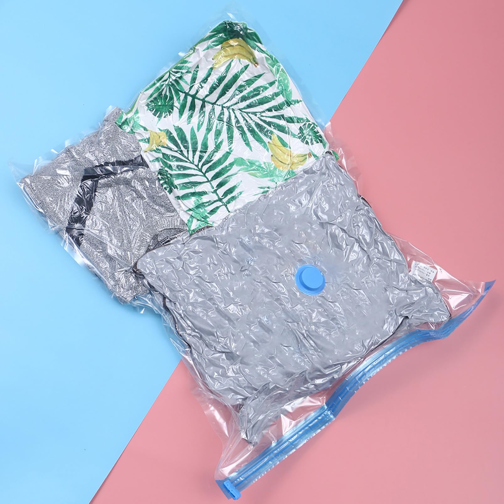 Bolsas de Compresión al Vacío Plegables 10 Unidades 60x80 Cm | Organizador para Ropa, con Bomba Manual Incluida, Material Pa·pe, Uso Doméstico Equipaje Color Aleatorio