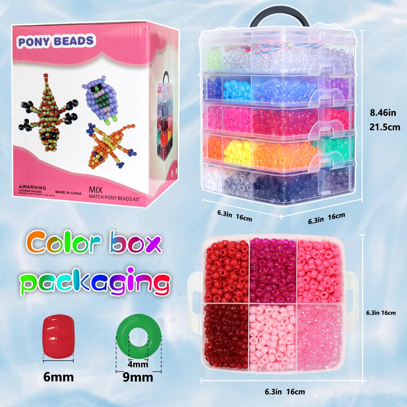 5800 perline Kandi arcobaleno che si illuminano al buio, 30 colori, per intrecciare i capelli, braccialetti dell'amicizia, gioielli Kandi, portachiavi, fai da te, regali di Natale (5800