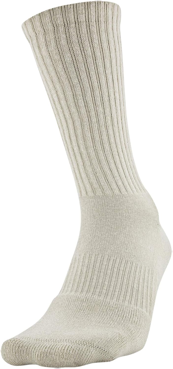 Under Armour Adult Cotton Crew Socks, Multipairs Large Neutral Assorted (6-pairs)