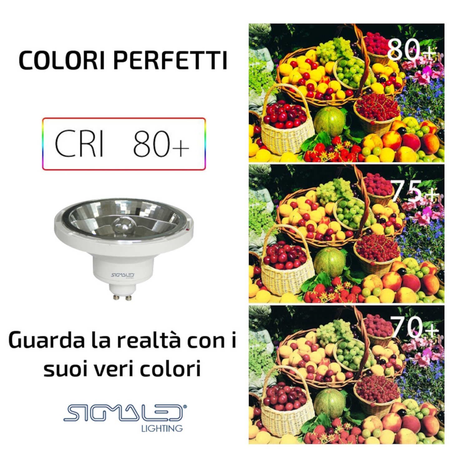 Sigmaled lighting - Faretto LED AR111 GU10 14W (equivalente 120W alogena) - 220V/240V AC - Luce Naturale 4000K - 1050 lumen - Spot LED AR111 – 5 Unità