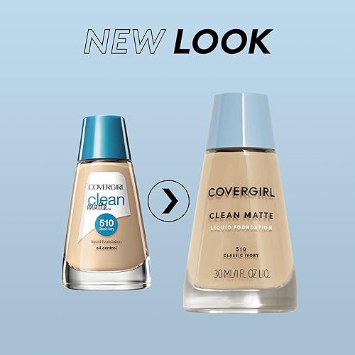 Miniatura 2 de COVERGIRL Base líquida Clean Matte Classic Beige 530, 1 oz (paquete de 2)