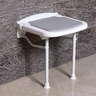 Lloow Cuarto de baño Plegable Silla Taburete Taburete de Ducha Antideslizante baño de Ancianos baño Asiento de Banco Pared heces (Color: Gris)