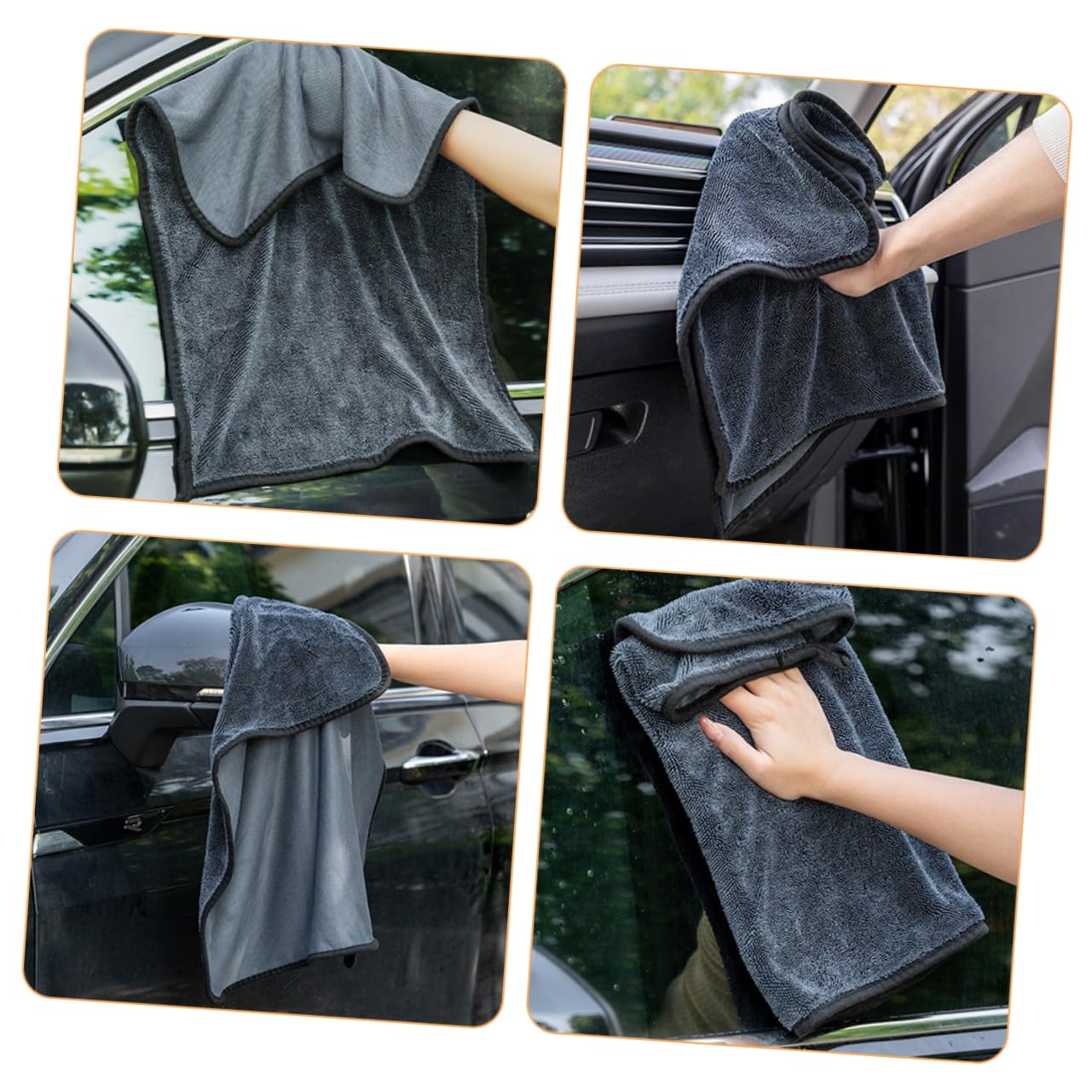 CHILDWEET Multifunktionales Saugfähig Autowaschtuch 60x160cm Mikrofaser Extra ohne Wasserflecken und Schonende Lackpflege für Autowäsche
