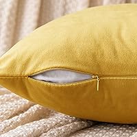 Vista 86 de EMEMA Paquete de 2 fundas de almohada de terciopelo, decorativas, cuadradas, suaves, sólidas, para sofá, dormitorio, silla o automóvil, 18 x 18 Gris