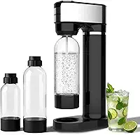 Máquina De Água Com Gás Para Casa, Máquina De Refrigerante A Vapor Com 2 Garrafas Livres De Bpa (1L + 0,5L), Máquina De Água Carbonatada E Bebidas Efervescentes, Compatível Com Cilindro