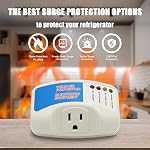 BSEED Protecteur de surpression à usage domestique, Protège-tension monobloc, Réfrigérateur de surtension de suralimentation en Brownout voltage 1440 Watts, sortie de prise Brownout en tension, 1875W, 120V, 15A(4 Boîte)